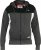 D555 NATHAN Full Zip Hoody With Cut And Sew Detail Black/Charcoal - Felpe & felpe con cappuccio - Felpe & Felpe con Cappuccio Uomo Taglie Forti