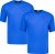 Adamo Marlon Comfort fit 2-pack T-shirt Royal Blue - Magliette - Magliette Uomo Taglie Forti