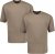 Adamo Marlon Comfort fit 2-pack T-shirt Khaki - Magliette - Magliette Uomo Taglie Forti