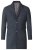 D555 Terry Checked Overcoat Charcoal - Giubbotti - Giubbotti Uomo Taglie Forti