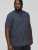 D555 BRODY S/S Micro AO Print Shirt Navy - Camicie - Camicie Taglie Forti Uomo