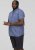 D555 KYLE S/S Micro AO Print Shirt Blue - Camicie - Camicie Taglie Forti Uomo
