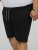 D555 STEFAN1 Elasticated Waist Loop Back Shorts Black - Pantaloni & pantaloncini tuta - Pantaloni Tuta Uomo Taglie Forti