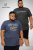 D555 ALFRED 2-Pack Brand Carrier Printed Crew Neck T-Shirts - Magliette - Magliette Uomo Taglie Forti