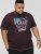 D555 NOVA Cali Surf Printed Crew Neck T-Shirt Plum - Magliette - Magliette Uomo Taglie Forti
