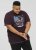 D555 NOVA Cali Surf Printed Crew Neck T-Shirt Plum - Magliette - Magliette Uomo Taglie Forti