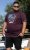 D555 NOVA Cali Surf Printed Crew Neck T-Shirt Plum - Magliette - Magliette Uomo Taglie Forti