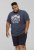 D555 COOK Trio Of Skulls Printed Crew Neck T-Shirt Slate Blue - Magliette - Magliette Uomo Taglie Forti