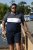 D555 EMERSON Cut And Sew Polo With Jacquard Collar Navy - Polo - Polo Uomo Taglie Forti