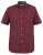 D555 DUNSTABLE S/S Micro AO Print Shirt Burgundy - Camicie - Camicie Taglie Forti Uomo