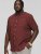 D555 DUNSTABLE S/S Micro AO Print Shirt Burgundy - Camicie - Camicie Taglie Forti Uomo