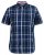 D555 HADSTOCK Check Button Down Collar S/S Shirt Navy - Camicie - Camicie Taglie Forti Uomo