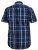 D555 HADSTOCK Check Button Down Collar S/S Shirt Navy - Camicie - Camicie Taglie Forti Uomo