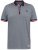 D555 BAYTON 2 Fine Stripe Jersey Polo Grey - Polo - Polo Uomo Taglie Forti