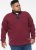 D555 HIRALDO Quarter Neck Pique Fleece Sweatshirt With Chest Embroidery Red - Felpe & felpe con cappuccio - Felpe & Felpe con Cappuccio Uomo Taglie Forti