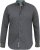 D555 KEATON Micro AOP Long Sleeve Shirt With Concealed Button Down Collar Grey - Camicie - Camicie Taglie Forti Uomo