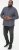 D555 KEATON Micro AOP Long Sleeve Shirt With Concealed Button Down Collar Grey - Camicie - Camicie Taglie Forti Uomo