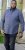 D555 KEATON Micro AOP Long Sleeve Shirt With Concealed Button Down Collar Grey - Camicie - Camicie Taglie Forti Uomo
