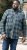 D555 GARFIELD Check Overshirt With Two Patch Pockets & Button Down Collar Navy - Camicie - Camicie Taglie Forti Uomo