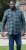 D555 GARFIELD Check Overshirt With Two Patch Pockets & Button Down Collar Navy - Camicie - Camicie Taglie Forti Uomo