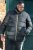 D555 CRISTIANO Puffer Jacket With Binding On Cuffs And Embroidery Badge On Sleeve Black - Giubbotti - Giubbotti Uomo Taglie Forti