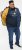 D555 FELIPE Zip Through Padded Gilet With Contrast Colour Lining And Rubber Badge Navy - Giubbotti - Giubbotti Uomo Taglie Forti