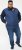 D555 FELIPE Zip Through Padded Gilet With Contrast Colour Lining And Rubber Badge Navy - Giubbotti - Giubbotti Uomo Taglie Forti