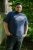 D555 Cropwell t-shirt con stampa da pesca blu navy - Magliette - Magliette Uomo Taglie Forti