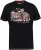 D555 LORNE Motor Bike Splatter Printed Crew Neck T-Shirt Washed Black - Magliette - Magliette Uomo Taglie Forti