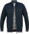 D555 ABERDARE Knitted Zip Through Sweater With Bonded Check Lining Navy Marl - Felpe & felpe con cappuccio - Felpe & Felpe con Cappuccio Uomo Taglie Forti