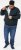 D555 ABERDARE Knitted Zip Through Sweater With Bonded Check Lining Navy Marl - Felpe & felpe con cappuccio - Felpe & Felpe con Cappuccio Uomo Taglie Forti