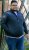 D555 ABERDARE Knitted Zip Through Sweater With Bonded Check Lining Navy Marl - Felpe & felpe con cappuccio - Felpe & Felpe con Cappuccio Uomo Taglie Forti