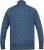 D555 ECCLES Cable Knitted Zip Through Sweater With Bonded Check Lining Denim Marl - Felpe & felpe con cappuccio - Felpe & Felpe con Cappuccio Uomo Taglie Forti