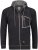 Adamo Michael Hoodie with Zipper Black - Felpe & felpe con cappuccio - Felpe & Felpe con Cappuccio Uomo Taglie Forti
