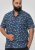 D555 Hartlepool Short Sleeve Vintage Car AOP Stretch Shirt Blue - Camicie - Camicie Taglie Forti Uomo