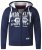 D555 Thurston Full Zip Hoodie Navy - Felpe & felpe con cappuccio - Felpe & Felpe con Cappuccio Uomo Taglie Forti