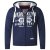 D555 Thurston Full Zip Hoodie Navy - Felpe & felpe con cappuccio - Felpe & Felpe con Cappuccio Uomo Taglie Forti