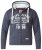 D555 Vadal Full Zip Hoodie Charcoal - Felpe & felpe con cappuccio - Felpe & Felpe con Cappuccio Uomo Taglie Forti