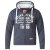 D555 Vadal Full Zip Hoodie Charcoal - Felpe & felpe con cappuccio - Felpe & Felpe con Cappuccio Uomo Taglie Forti