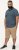 D555 Woolwich AOP Polo Shirt With Ribbed Collar Blue - Polo - Polo Uomo Taglie Forti