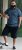D555 Woolwich AOP Polo Shirt With Ribbed Collar Blue - Polo - Polo Uomo Taglie Forti