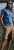 D555 Woolwich AOP Polo Shirt With Ribbed Collar Blue - Polo - Polo Uomo Taglie Forti