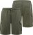D555 Wigan 1 Elasticated Waist Fleece Cargo Shorts Khaki - Pantaloni & pantaloncini tuta - Pantaloni Tuta Uomo Taglie Forti