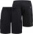 D555 Wigan 2 Elasticated Waist Fleece Cargo Shorts Black - Pantaloni & pantaloncini tuta - Pantaloni Tuta Uomo Taglie Forti