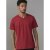 D555 Signature V-neck T-shirt Red - Magliette - Magliette Uomo Taglie Forti