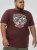 D555 Loughborough Official Gas Monkey Crew Neck T-Shirt Burgundy Black Twist - Magliette - Magliette Uomo Taglie Forti