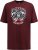 D555 Loughborough Official Gas Monkey Crew Neck T-Shirt Burgundy Black Twist - Magliette - Magliette Uomo Taglie Forti