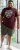 D555 Loughborough Official Gas Monkey Crew Neck T-Shirt Burgundy Black Twist - Magliette - Magliette Uomo Taglie Forti