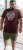 D555 Loughborough Official Gas Monkey Crew Neck T-Shirt Burgundy Black Twist - Magliette - Magliette Uomo Taglie Forti