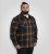 D555 Aldershot Long Sleeve Heavy Shacket Overshirt Tan/Navy Check - Camicie - Camicie Taglie Forti Uomo